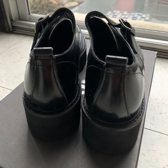 New Italian Leather Platform Shoes — Single Buckle - Picture 3 of 6